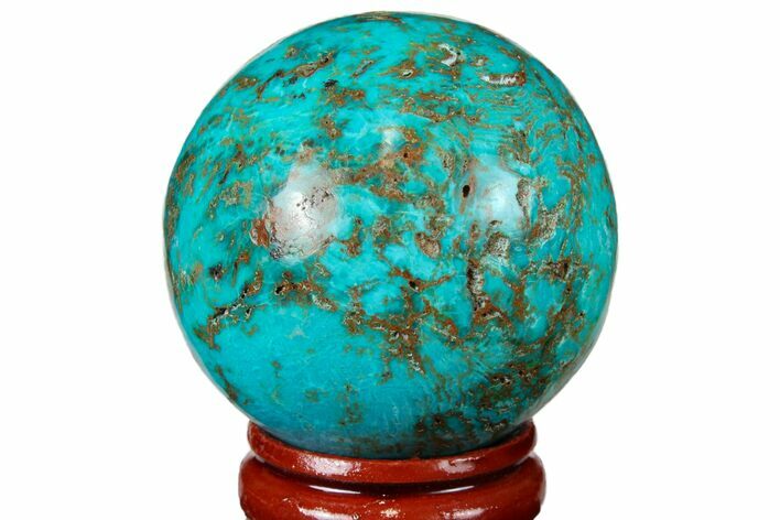 Polished Chrysocolla Sphere - Peru #133738
